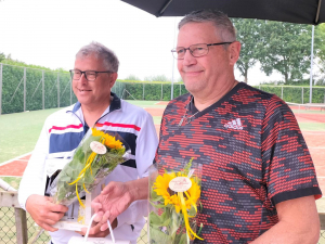 Winnaars heren dubbel 7/8: Micheal en Joost