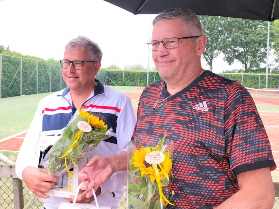Winnaars heren dubbel 7/8: Micheal en Joost
